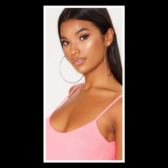 💋PRETTY LITTLE THING NEON PINK STRAPPY UNITARD!!! - Picture 4 of 10